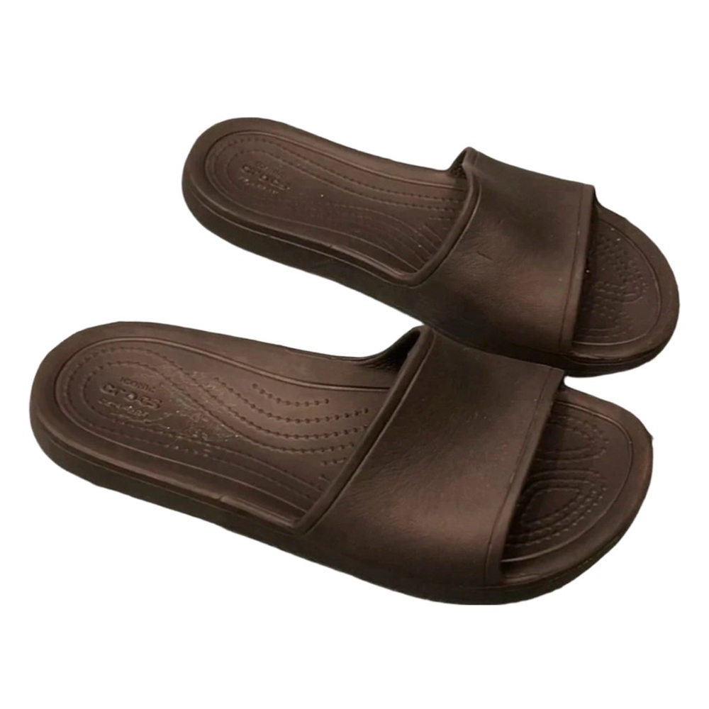 Iconic Crocs Comfort Mellow Slide Sandals SZ J 4 Youth black